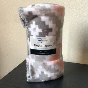 (NEW) Mainstays Fleece Throw Sheet 50" x 60"